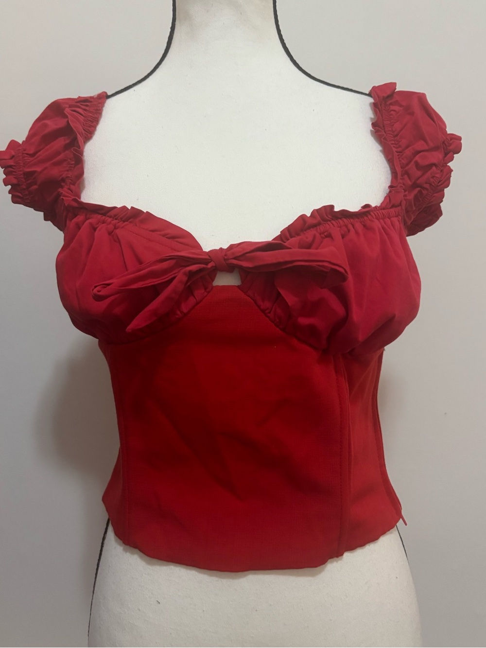 i am gia bow corset top